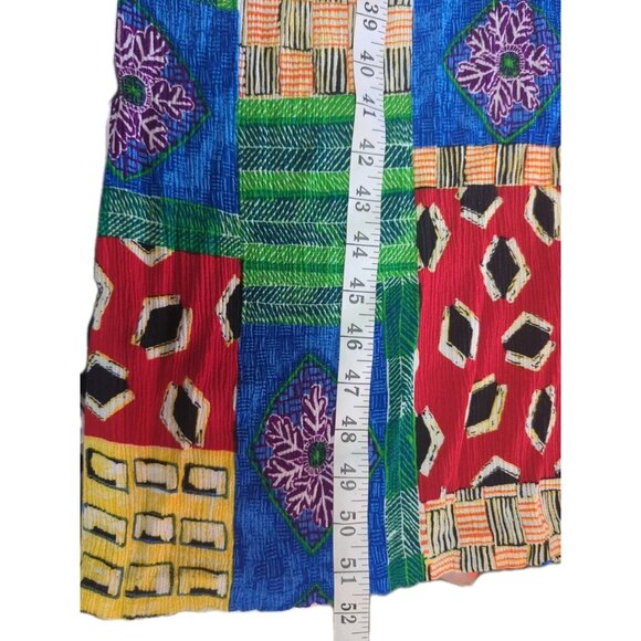 Vtg Kathleen Usherwood Periphery Sz S Patchwork Maxi Dress Boho Artsy Festival - Picture 7 of 8